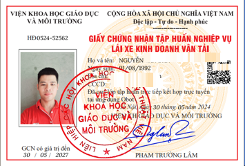 CCTH nghiệp vụ lái xe KDVT